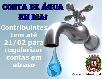 Prazo para regularizar atraso com água vai até fevereiro
